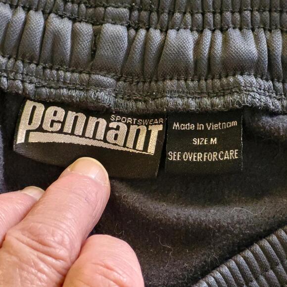 Pennant black athletic sweatpants with a white "16" graphic on the leg men's Med - Picture 6 of 9